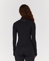 LUXE ZIP UP JACKET - BLACK
