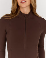 LUXE ZIP UP JACKET - FONDANT