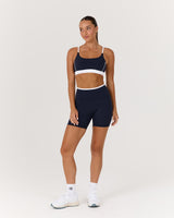 LUXE WILLOW BRA - DEEP NAVY WHITE