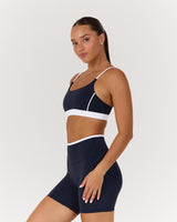 LUXE WILLOW BRA - DEEP NAVY WHITE
