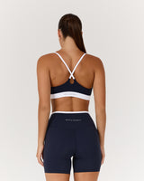 LUXE WILLOW BRA - DEEP NAVY WHITE