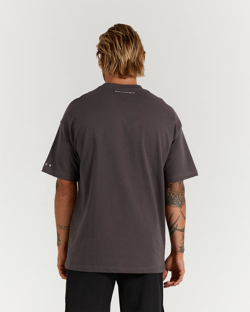 LIGHTWEIGHT OVERSIZED TEE - CHARCOAL