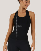LUXE LONGLINE TANK - BLACK