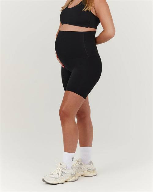 LUXE MATERNITY SHORTS - BLACK