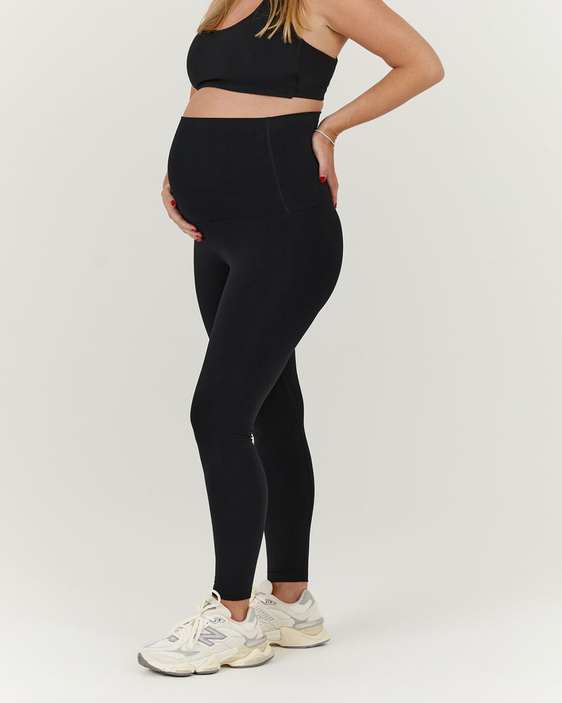 LUXE MATERNITY LEGGINGS FULL - BLACK