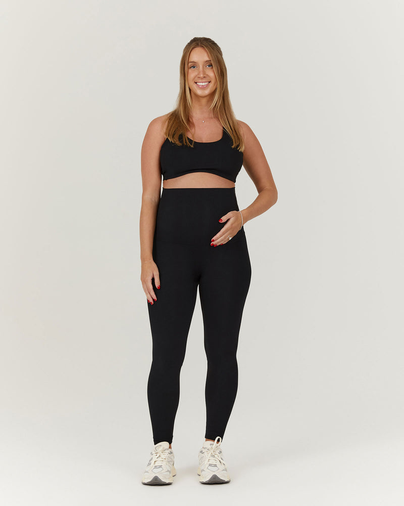 LUXE MATERNITY LEGGINGS FULL - BLACK