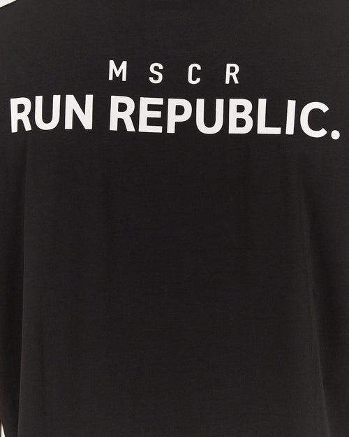 MENS RUN REPUBLIC TEE - BLACK