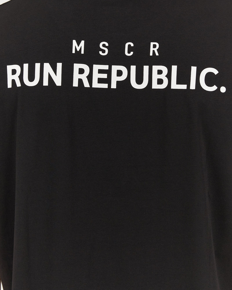 MENS RUN REPUBLIC TEE - BLACK