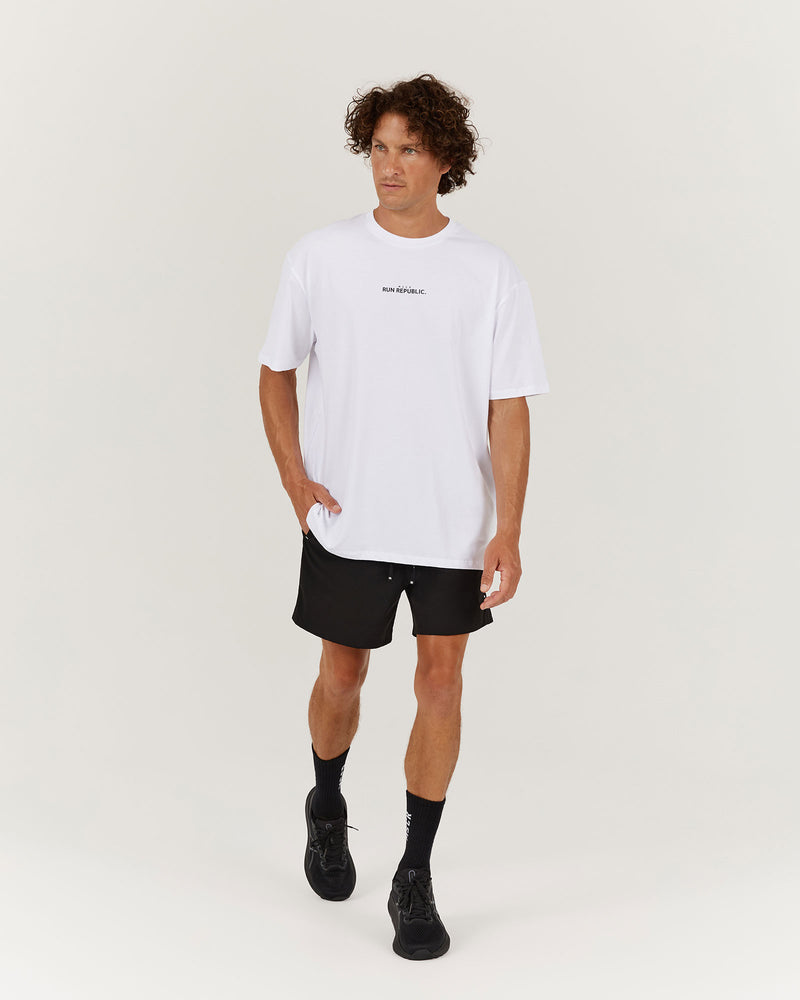 MENS RUN REPUBLIC TEE - WHITE