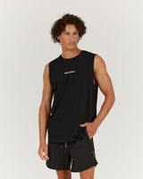 MENS RUN REPUBLIC TANK - BLACK