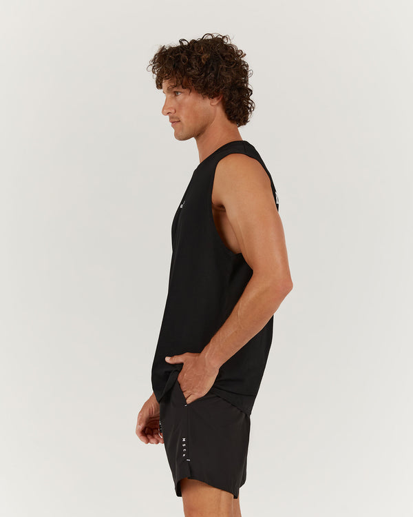 MENS RUN REPUBLIC TANK - BLACK