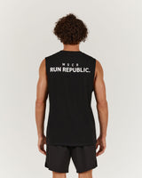 MENS RUN REPUBLIC TANK - BLACK