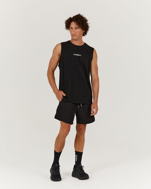 MENS RUN REPUBLIC TANK - BLACK