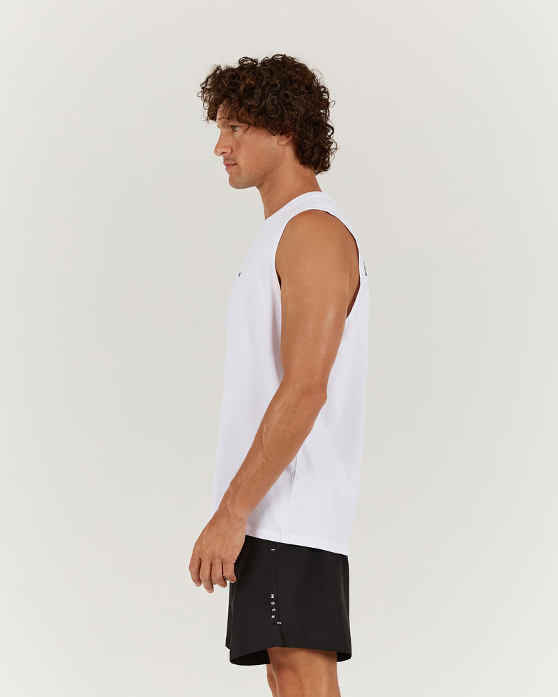 MENS RUN REPUBLIC TANK - WHITE