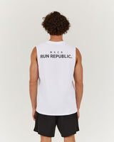 MENS RUN REPUBLIC TANK - WHITE