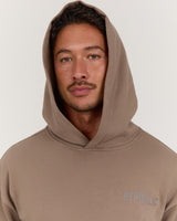 BLOCKPRINT HOODIE - COFFEE