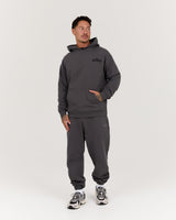 BLOCKPRINT HOODIE - FORGED IRON