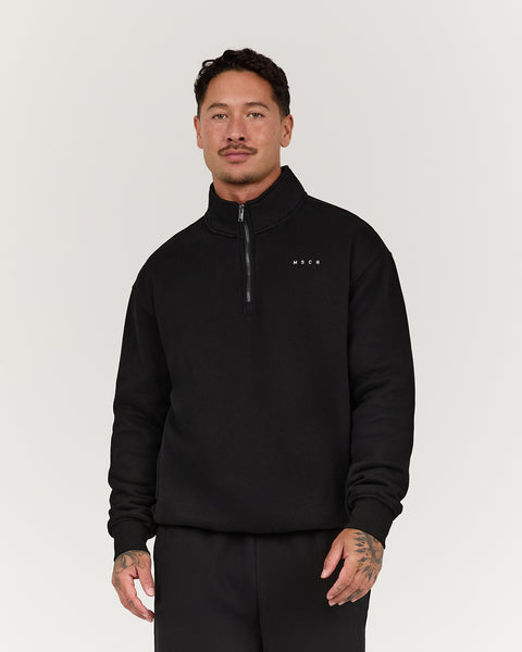 邦楽 M's shop MEN'S CLASSIC 1/4 ZIP - BLACK – MUSCLE REPUBLIC