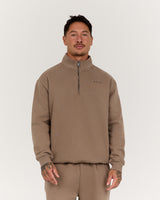 MEN'S CLASSIC 1/4 ZIP - COFFEE