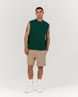 MENS HEAVY BOXY TANK - FADED ALPINE TRANSITION