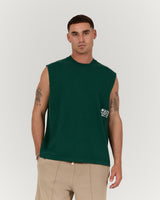MENS HEAVY BOXY TANK - FADED ALPINE TRANSITION