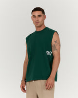 MENS HEAVY BOXY TANK - FADED ALPINE TRANSITION