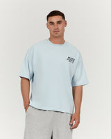 MENS HEAVY BOXY TEE - SKY TRANSITION
