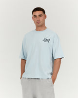 MENS HEAVY BOXY TEE - SKY TRANSITION