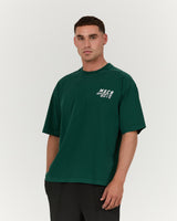 MENS HEAVY BOXY TEE - FADED ALPINE TRANSITION