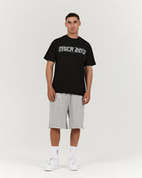 MENS HEAVY RELAXED TEE - BLACK FASTBREAK
