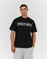 MENS HEAVY RELAXED TEE - BLACK FASTBREAK