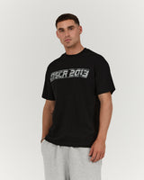 MENS HEAVY RELAXED TEE - BLACK FASTBREAK
