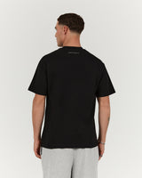 MENS HEAVY RELAXED TEE - BLACK FASTBREAK