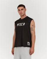 MENS MESH BOXY TANK - BLACK SHOT CALLER