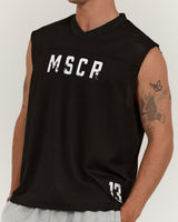 MENS MESH BOXY TANK - BLACK SHOT CALLER