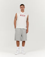 MENS MESH BOXY TANK - PORCELAIN SHOT CALLER