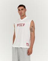MENS MESH BOXY TANK - PORCELAIN SHOT CALLER