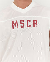 MENS MESH BOXY TANK - PORCELAIN SHOT CALLER