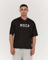 MENS MESH BOXY TEE - BLACK SHOT CALLER