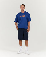 MENS MESH BOXY TEE - REGAL BLUE SHOT CALLER