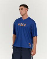 MENS MESH BOXY TEE - REGAL BLUE SHOT CALLER