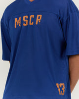 MENS MESH BOXY TEE - REGAL BLUE SHOT CALLER