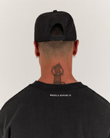 MENS MSCR A FRAME CAP - BLACK