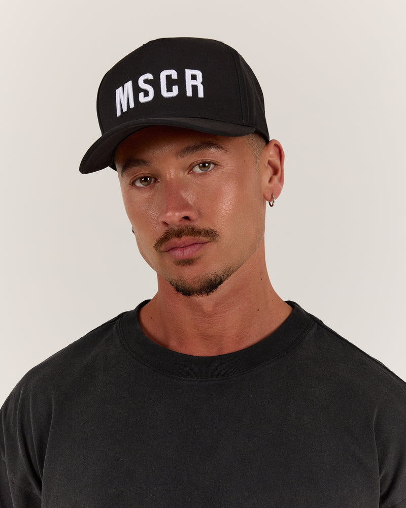 MENS MSCR A FRAME CAP - BLACK