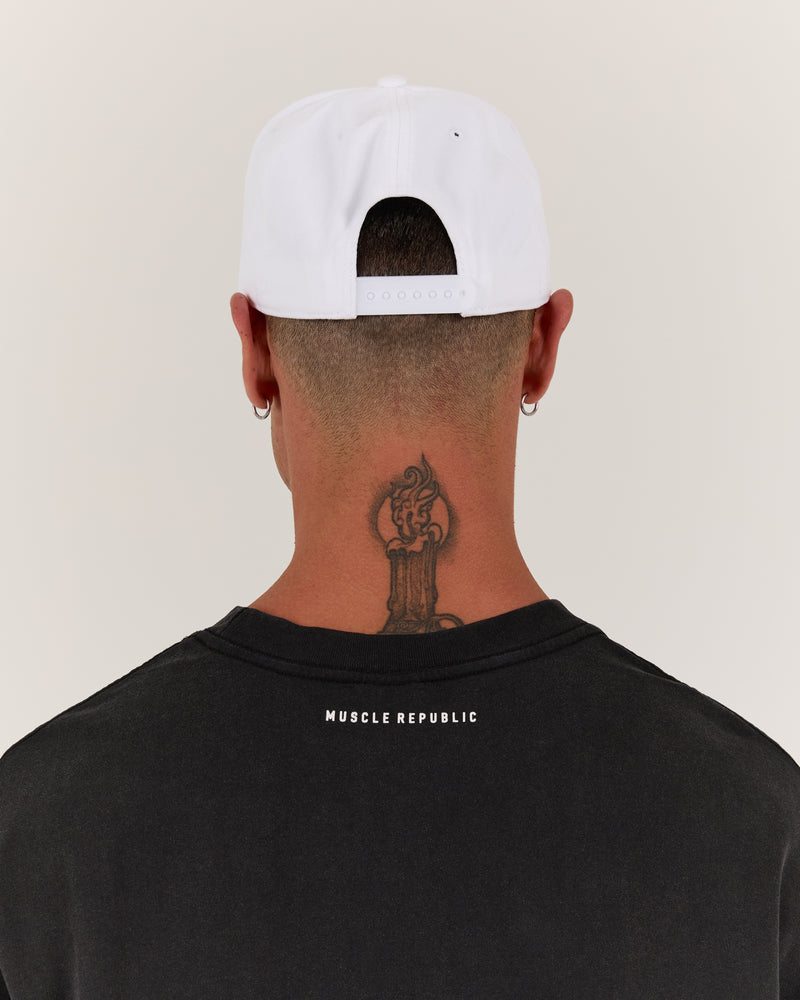 MENS MSCR A FRAME CAP - WHITE