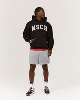 MEN'S OVERSIZED HOODIE - BLACK MSCR COLLEGIATE