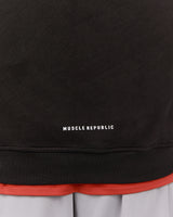 MEN'S OVERSIZED HOODIE - BLACK MSCR COLLEGIATE