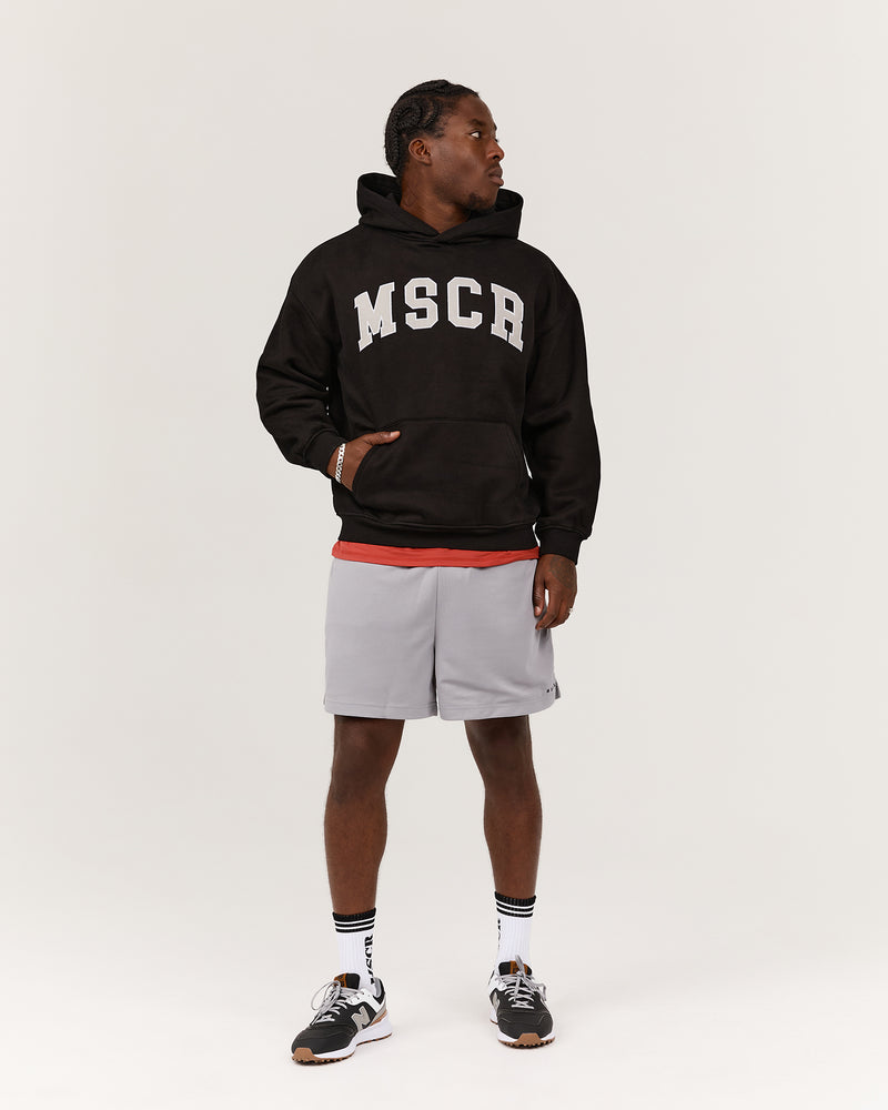 MEN'S OVERSIZED HOODIE - BLACK MSCR COLLEGIATE – MUSCLE REPUBLIC