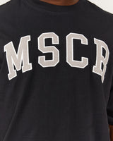 MEN'S OVERSIZED TEE - BLACK MSCR COLLEGIATE