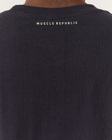 MEN'S OVERSIZED TEE - MIDNIGHT NAVY MSCR COLLEGIATE